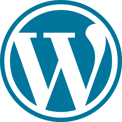 WordPress icon blue